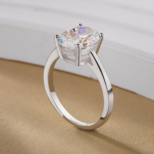 1-4CT Srebrny Pierścionek