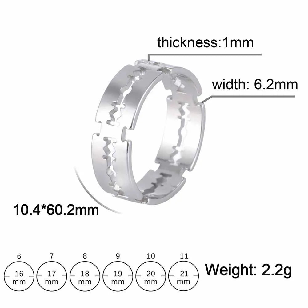 Pierścionek żyletka