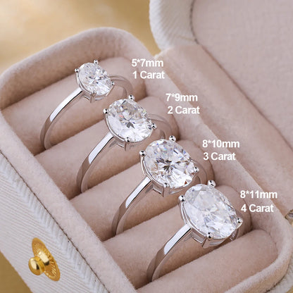 1-4CT Srebrny Pierścionek