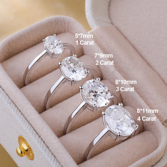 1-4CT Srebrny Pierścionek