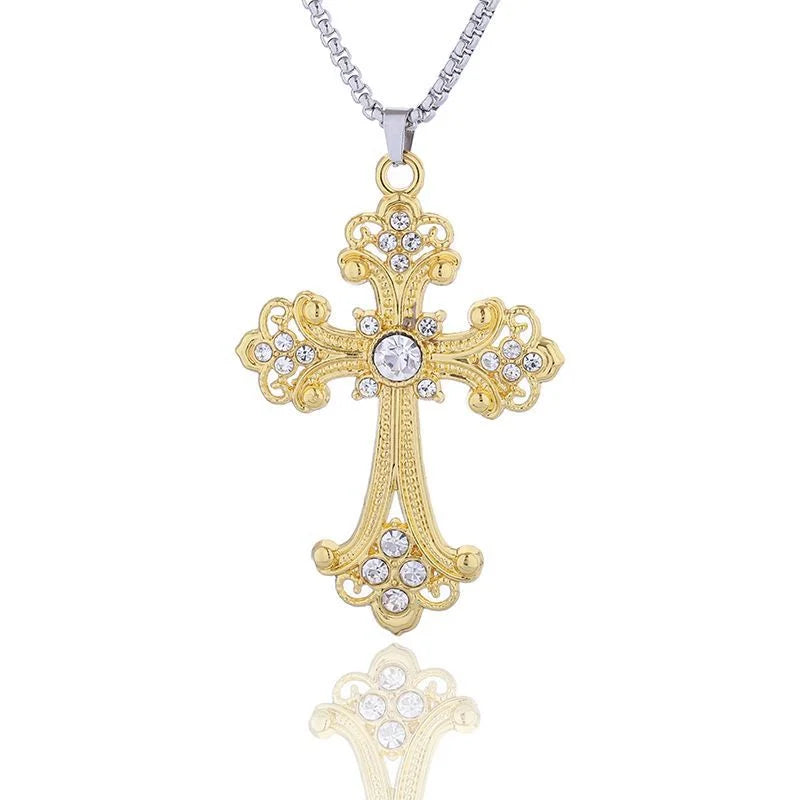 Naszyjnik retro krzyżyk