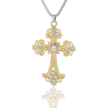 Naszyjnik retro krzyżyk