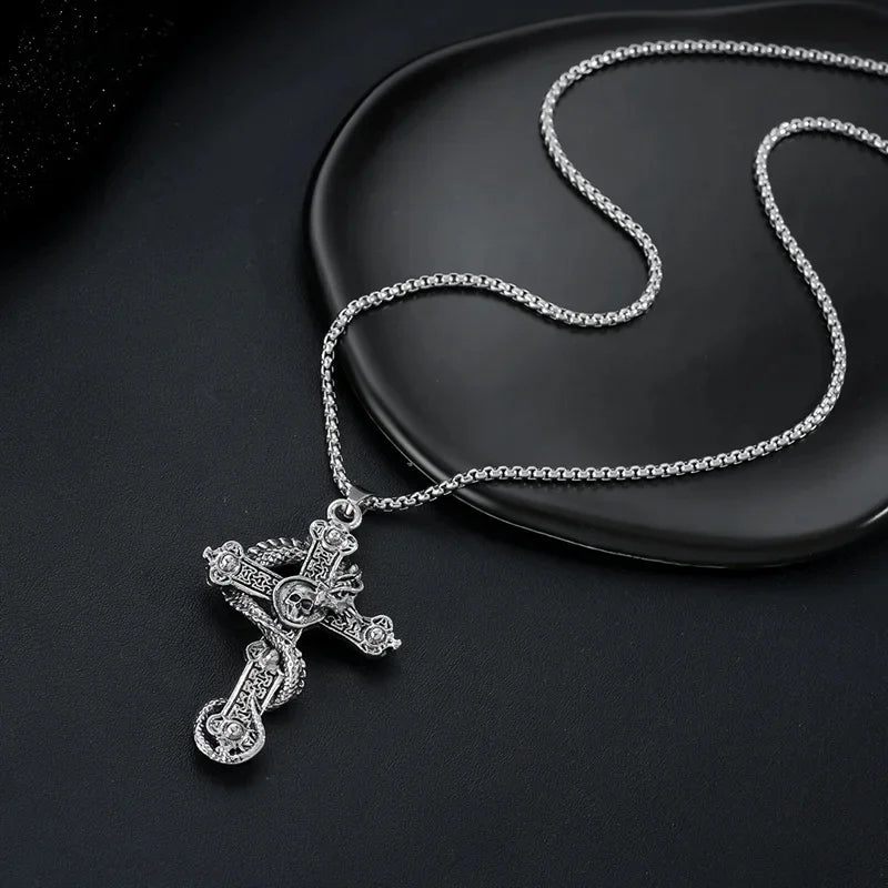 Naszyjnik retro krzyżyk